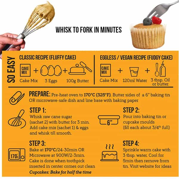 Serapheena Cake Mix |Jowar And Sweet Potato Flour (Chocolate-200G &Vanilla-185G Pack Of 2)