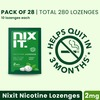 Nixit Nicotine Frost Mint Lozenges 2Mg Sugar Free (Pack Of 28) - Helps Quit Smoking