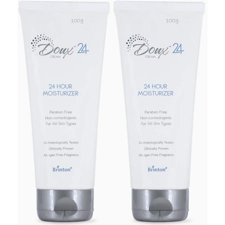 Brinton Doux 24 Hour Moisturizer Cream | Lightweight, Non-Greasy & Non- Irritating ,100g (Pack Of 2)