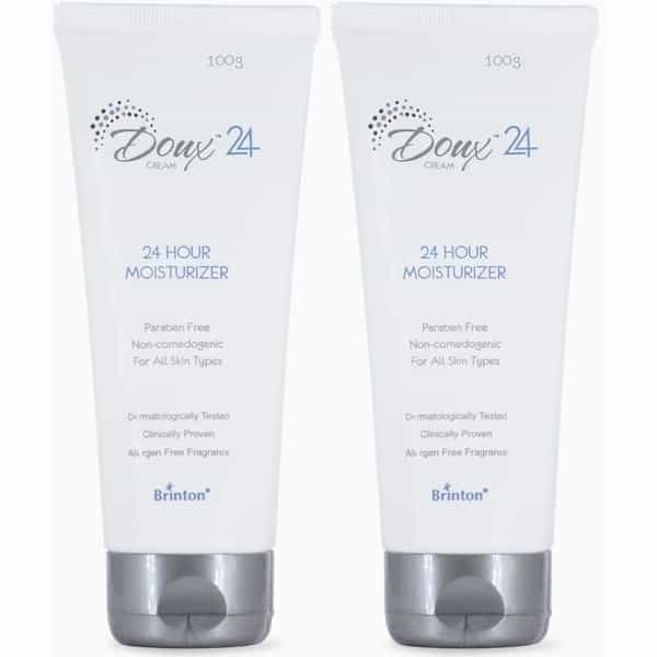 Brinton Doux 24 Hour Moisturizer Cream | Lightweight, Non-Greasy & Non- Irritating ,100G (Pack Of 2)