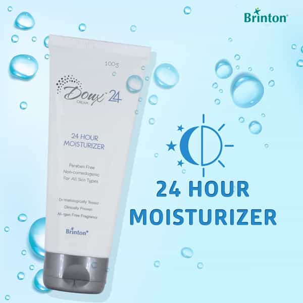 Brinton Doux 24 Hour Moisturizer Cream | Lightweight, Non-Greasy & Non- Irritating ,100G (Pack Of 2)