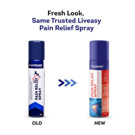 Liveasy Pain Relief Spray - 55 Gm - Lower Back Pain | Sprain | Neck & Joint Pain