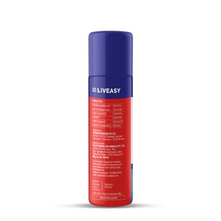 Liveasy Pain Relief Spray - 55 Gm - Lower Back Pain | Sprain | Neck & Joint Pain