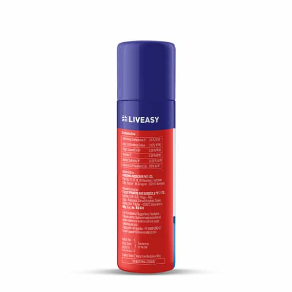 Liveasy Pain Relief Spray - 55 Gm - Lower Back Pain | Sprain | Neck & Joint Pain