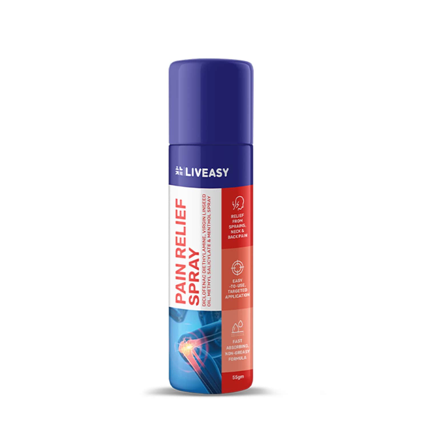 Liveasy Wellness Pain Relief Spray 55gm
