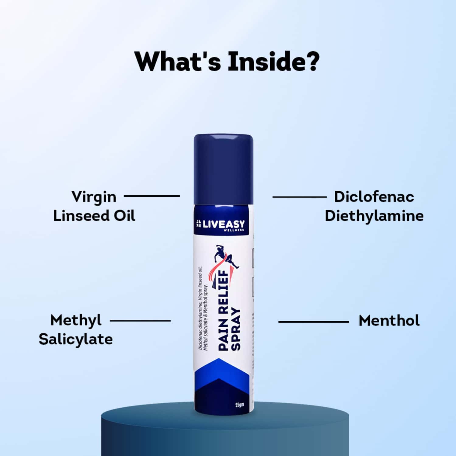 Liveasy Wellness Pain Relief Spray 55gm