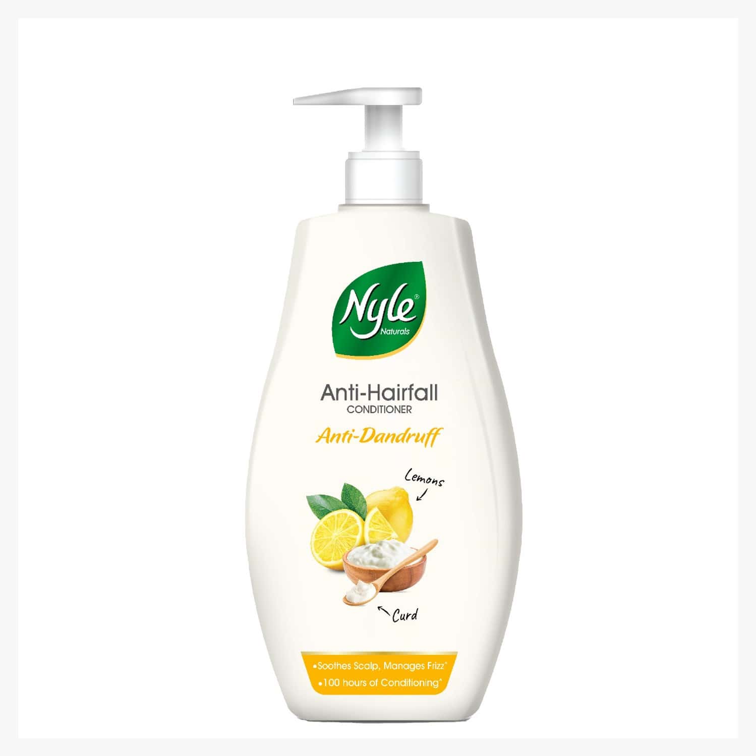 Nyle Naturals 100 Hours Conditioning Anti Dandruff Conditioner, Soothes Scalp & Manages Frizz,180ml