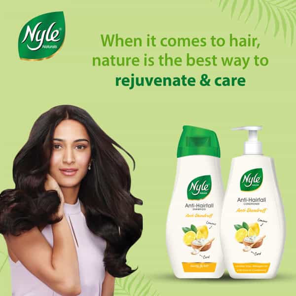 Nyle Naturals 100 Hours Conditioning Anti Dandruff Conditioner, Soothes Scalp & Manages Frizz,180Ml