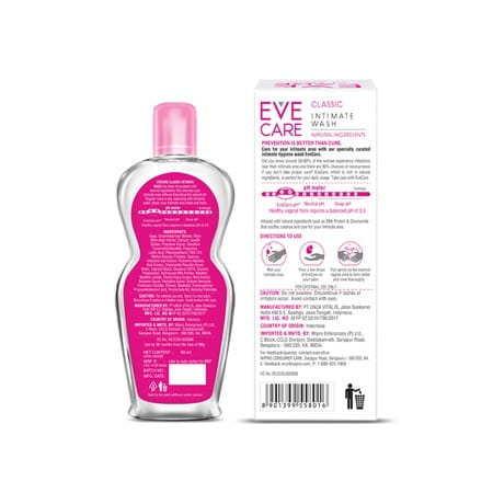 Evecare Classic Intimate Wash For Women - 90Ml