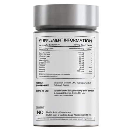 Decode Age Resvit Supplement | Antioxidant Supplement Blend | 30 Tablets | Veg