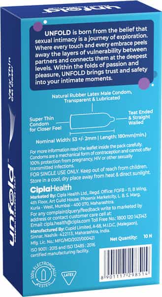 Unfold Very Thin Box Of 10 Condoms