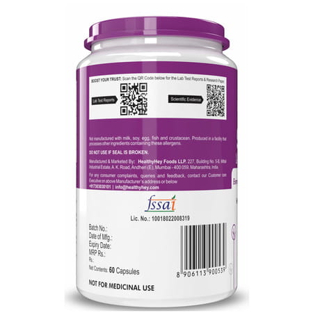 Healthyhey Nutrition Selenium Capsules Superior Absorption - 60 Veg. Capsules