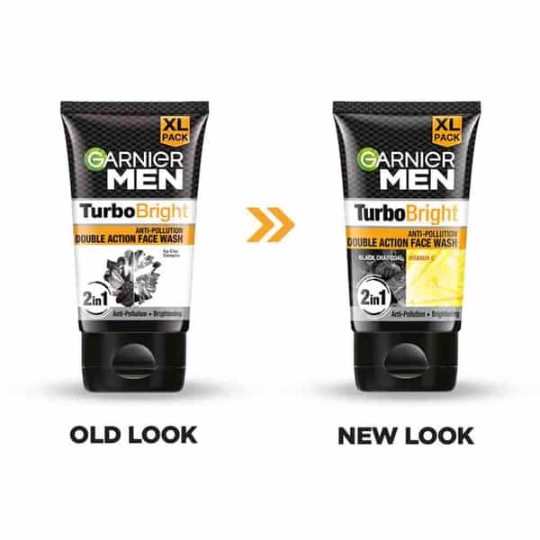 Garnier Men Turbo Bright Double Action Face Wash | Deep Cleansing Anti Pollution | 150G (Pack Of 2)