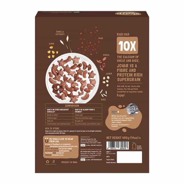 Slurrp Farm Choco Crunch Chocolate Cereal Ragi Stars And Moon 400G