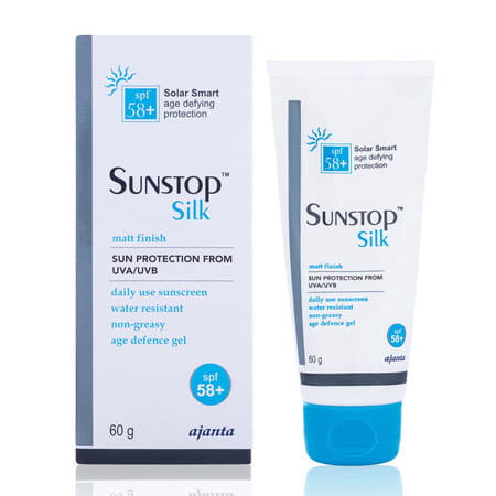 Sunstop Silk Matt Finish Spf 58+ Gel Sun Protection From Uva/Uvb - Tube Of 60g