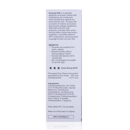 Sunstop Silk Matt Finish Spf 58+ Gel Sun Protection From Uva/Uvb - Tube Of 60g