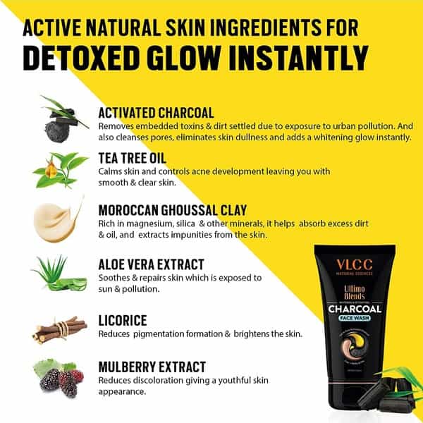 Vlcc Ultimo Blends Whitening & Detoxifying Charcoal Face Pack - 100 Gm