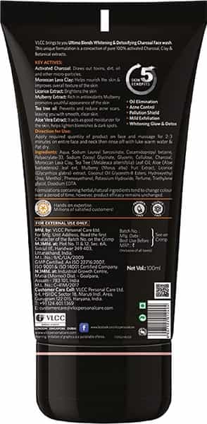 Vlcc Ultimo Blends Whitening & Detoxifying Charcoal Face Pack - 100 Gm