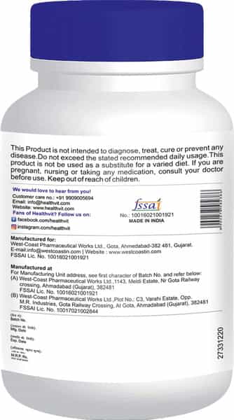 Healthvit Alpha Lipoic Acid 300Mg - 60 Capsules