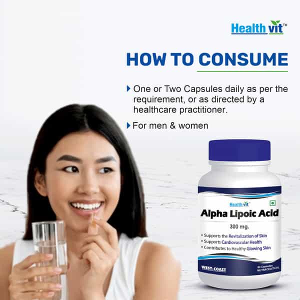 Healthvit Alpha Lipoic Acid 300Mg - 60 Capsules