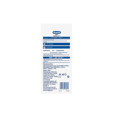 Oral B Criss Cross Adult Manual Toothbrush Anti-Plaque With Neem Extract | Soft (Buy 2 Get 2 Free)