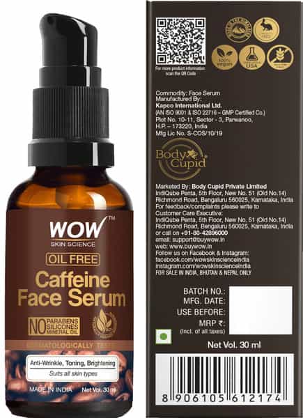 Wow Skin Science Caffeine Face Serum - 30 Ml