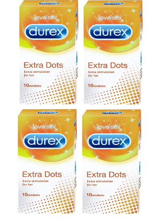Durex Love Sex Extra Dots Condoms -Extra Stimulation For Her (40s)