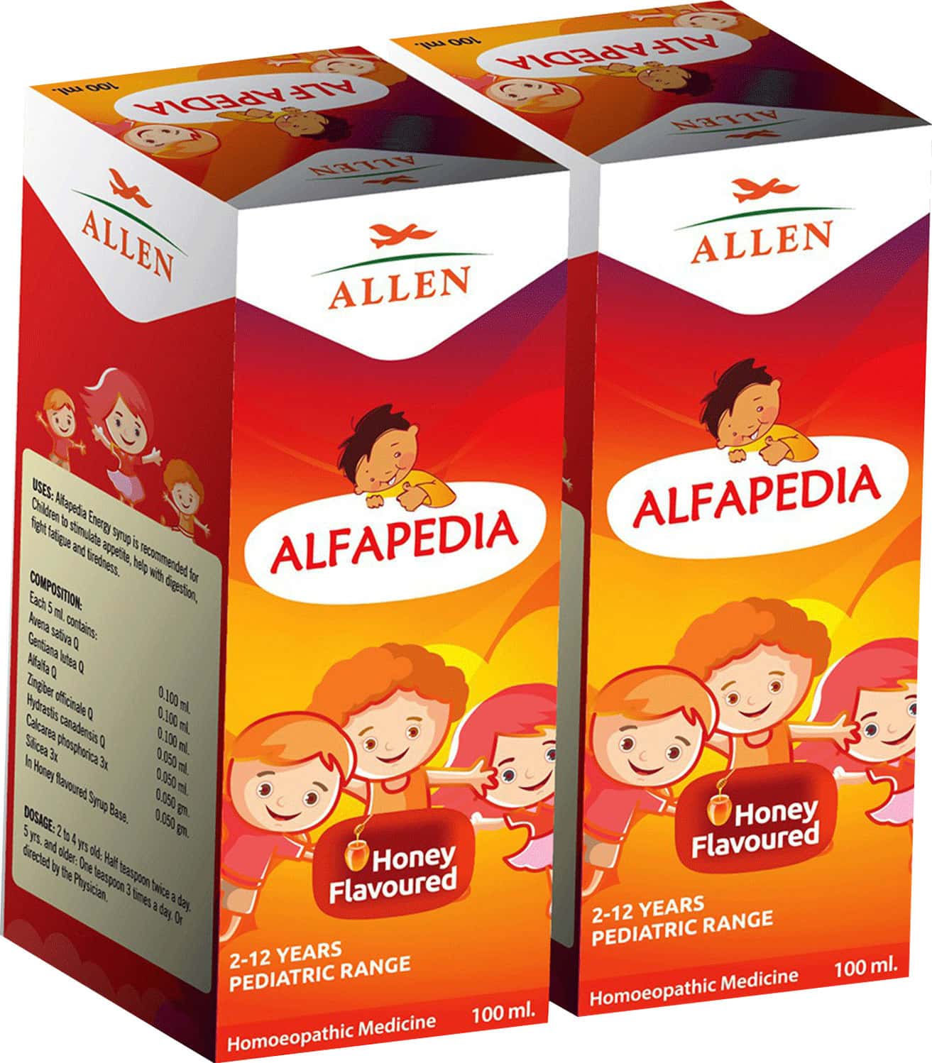 Allen Laboratories Alfapedia Energy 4 Kids Syrup 100ml Pack Of 2