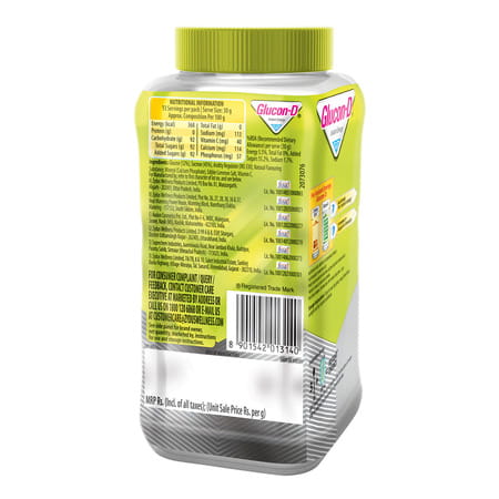 Glucon-D Nimbu Pani With 3 Benefits Of Energy | Recovery | And Immunity | 400 G