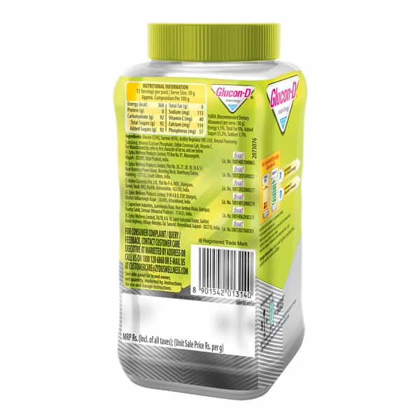Glucon-D Nimbu Pani With 3 Benefits Of Energy | Recovery | And Immunity | 400 G