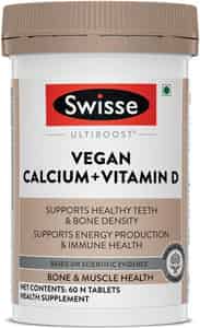 Swisse Ultiboost Vegan Calcium+vitamin D Supplement For Immunity Bones & Muscle Health - 60 Tablets