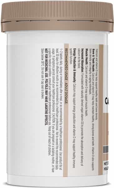 Swisse Ultiboost Vegan Calcium+Vitamin D Supplement For Immunity Bones & Muscle Health - 60 Tablets