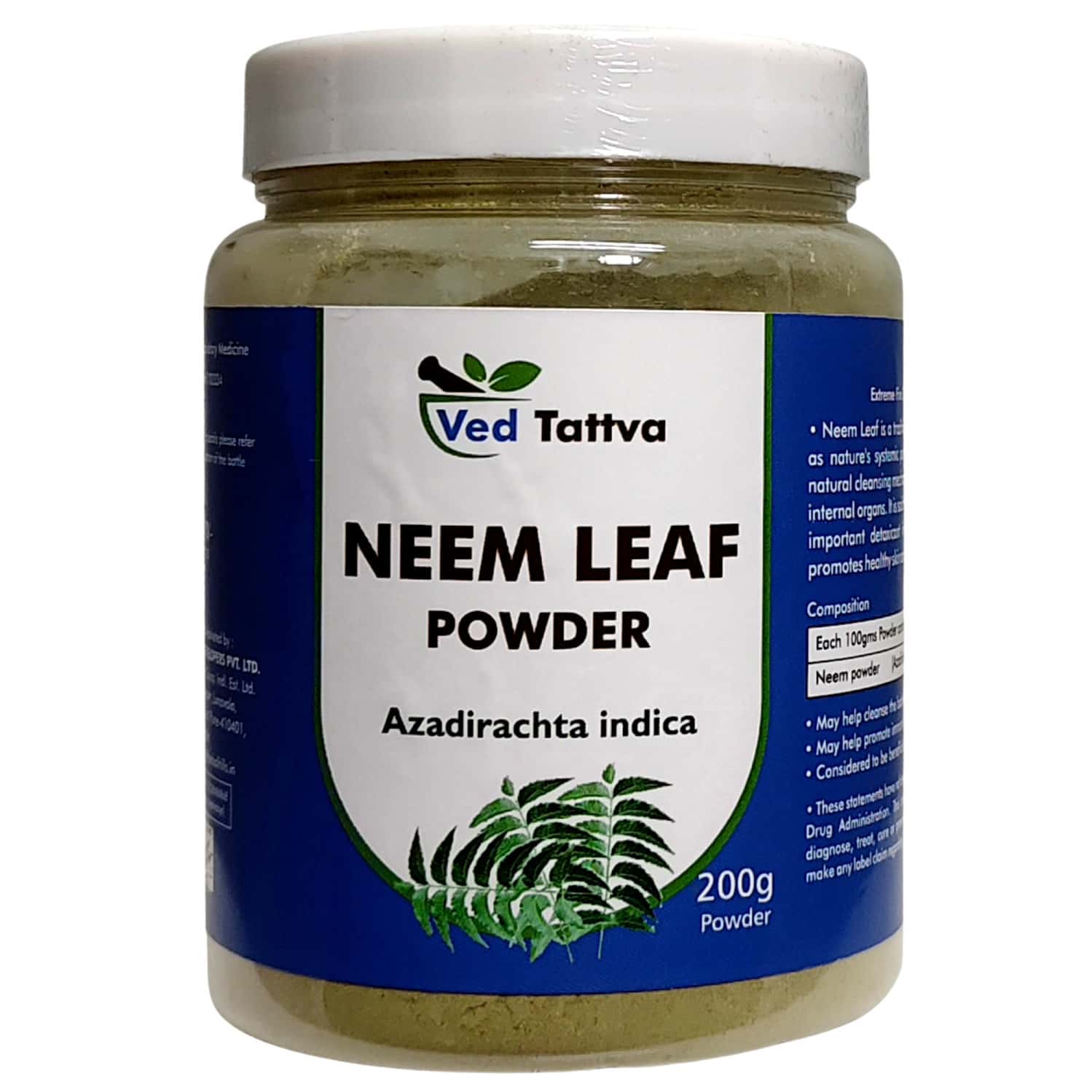 Ved Tattva Organic Neem Powder (azadirachta Indica) Natural Neem Leaves Powder 200 Gms