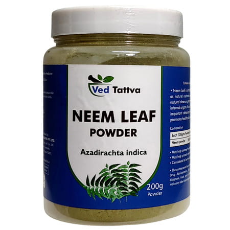 Ved Tattva Neem Powder (Azadirachta Indica) Natural Neem Leaves Powder 200 Gms