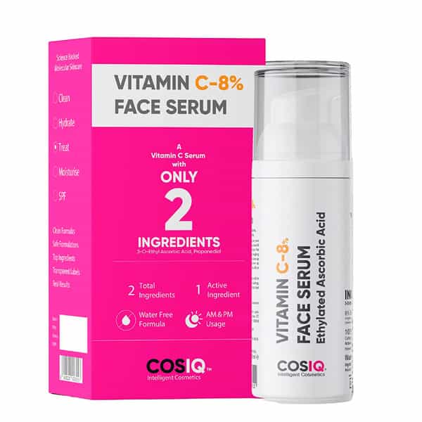Cos-Iq Vitamin C-8% Face Serum 30Ml | Only 2 Ingredients | Safe And Effective