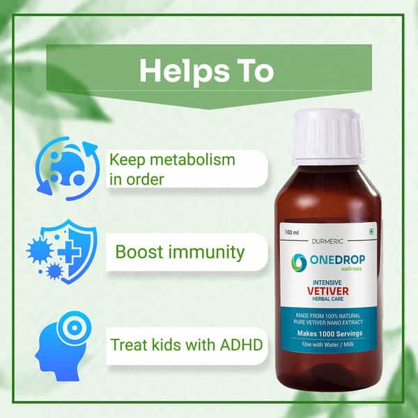 Durmeric Onedrop Intensive Vetiver Herbal Drops - 100 Ml