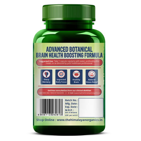 Vlado'S Himalayan Organics Plant Based Brain Booster Supplement 60 Veg Capsules