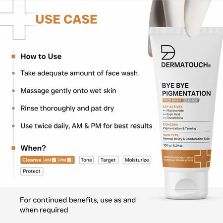 Dermatouch Bye Bye Pigmentation Face Wash - 150g
