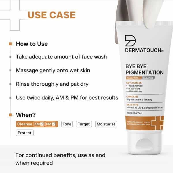 Dermatouch Bye Bye Pigmentation Face Wash - 150G