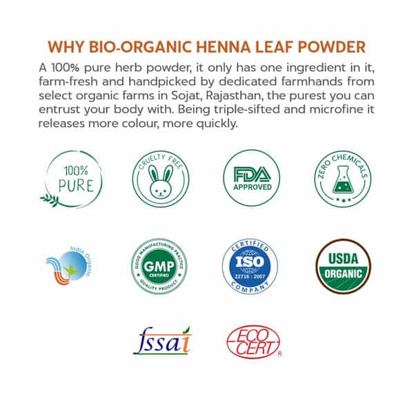 Indus Valley 100% Organic Natural Red Henna Leaf Powder For Hairs -100G