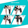 Beatxp Black Color 2 Way Knee Support For Men & Women (Pack Of 2) (M)