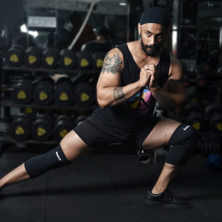 Beatxp Black Color 2 Way Knee Support For Men & Women (Pack Of 2) (M)