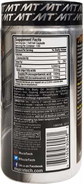 Muscletech Platinum 100% Omega Fish Oil Capsule 100