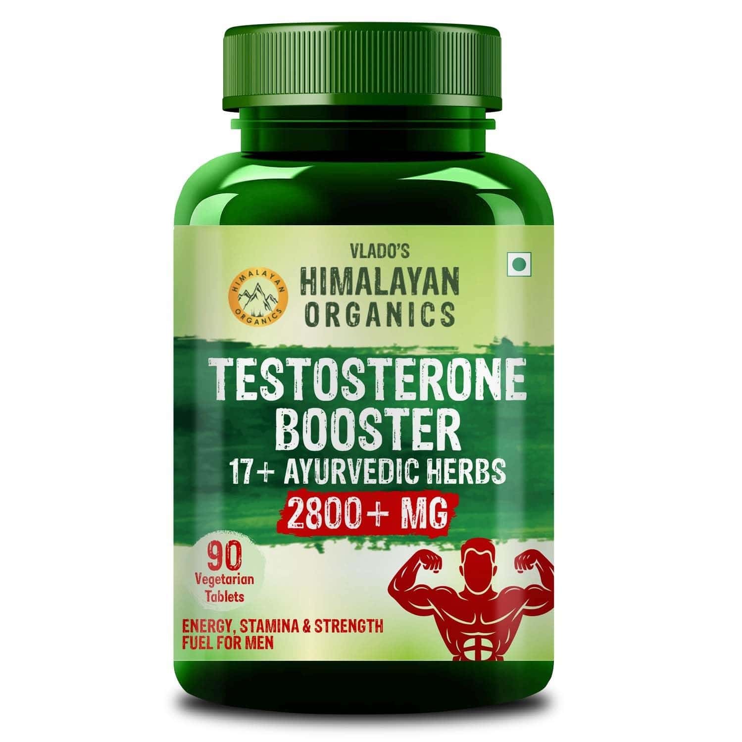 Vlado's Himalayan Organics Testosterone Booster | Supports Muscle & Energy Boost | 90 Veg Tabs