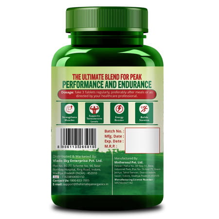 Vlado'S Himalayan Organics Testosterone Booster | Supports Muscle & Energy Boost | 90 Veg Tabs