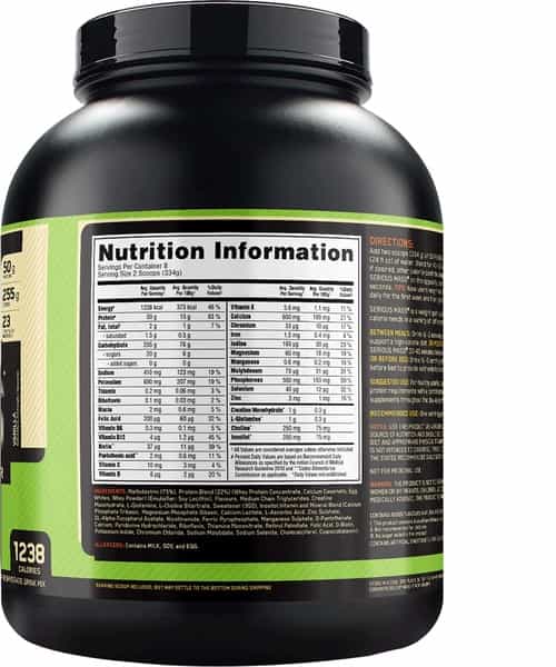 Optimum Nutrition (On) Serious Mass Weight Gain Powder - 6 Lbs 2.72 Kg (Vanilla)