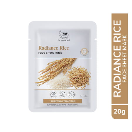 Tnw The Natural Wash Rice Face Sheet Mask | Brightening & Hydrating Care 20 Gm