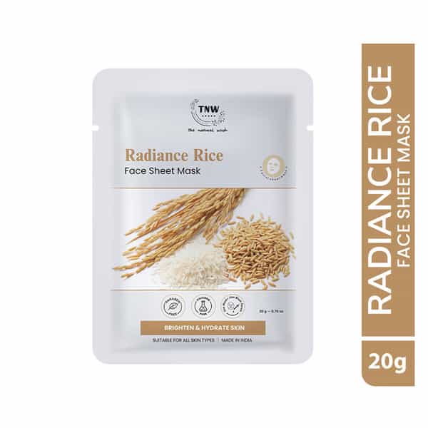 Tnw The Natural Wash Rice Face Sheet Mask | Brightening & Hydrating Care 20 Gm
