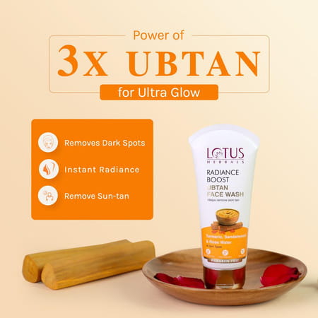 Lotus Herbals Radiance Boost Ubtan Face Scrub 100gm ( Pack Of 2 )
