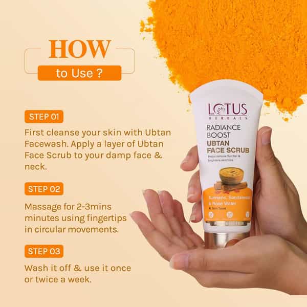 Lotus Herbals Radiance Boost Ubtan Face Scrub 100Gm ( Pack Of 2 )